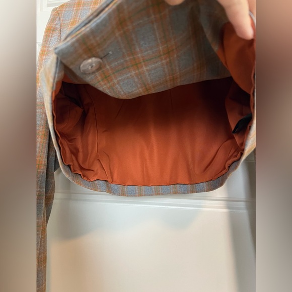 Steve Madden Rupi Plaid Cropped Blazer - Picture 6 of 6